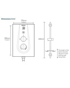 Glee 10.5kW Electric Shower White